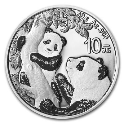 Silbermünze Panda 30 Gramm 2021 differenzbesteuert